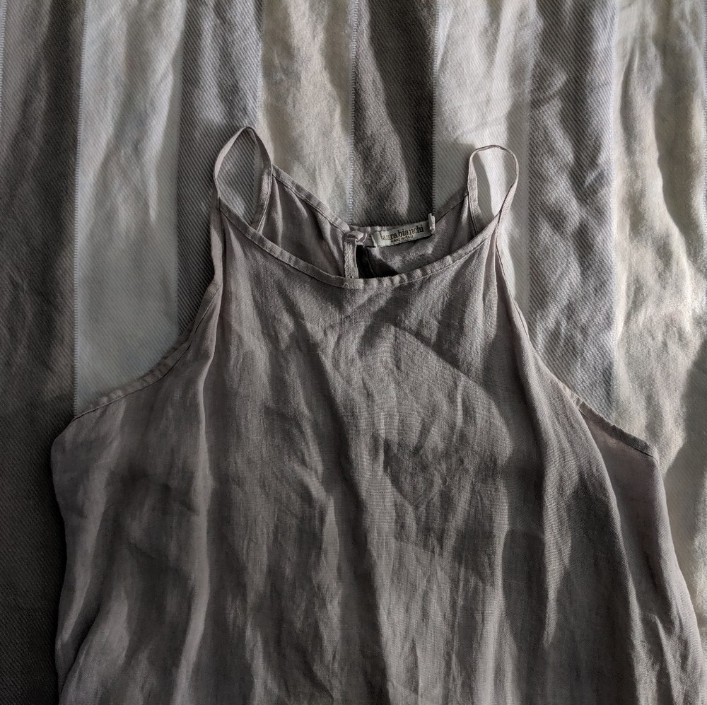 Laura Bianchi Linen Maxi Summer Dress with Pockets